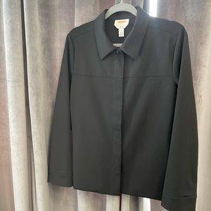 Talbots black button front blazer